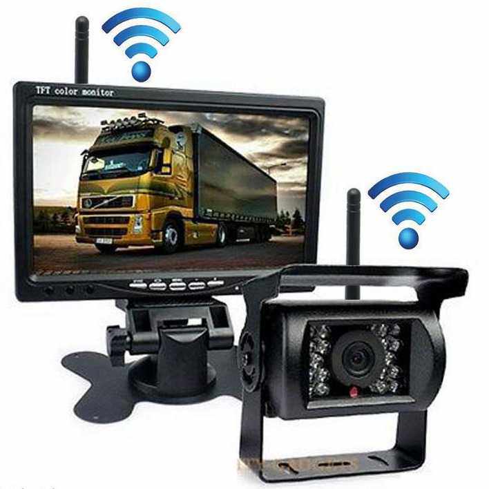 7寸台式显示器 2.4G无线高清显示器 两路视频 倒车优先 12-24V