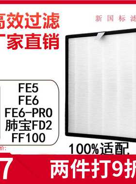 适配远大空气净化器滤芯FE5/FF100新风肺保FE6 FE6-PRO过滤网FD2