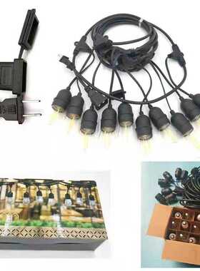 厂家供应24V低压防水灯串 LED灯串线 美规E26 E27灯头灯座