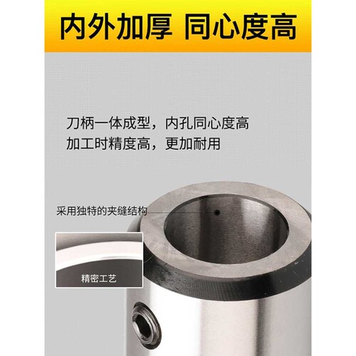 9P1E车床尾座侧固式变径套U钻刀套莫氏扁尾MT3/MT4/MT5-SLN32快速