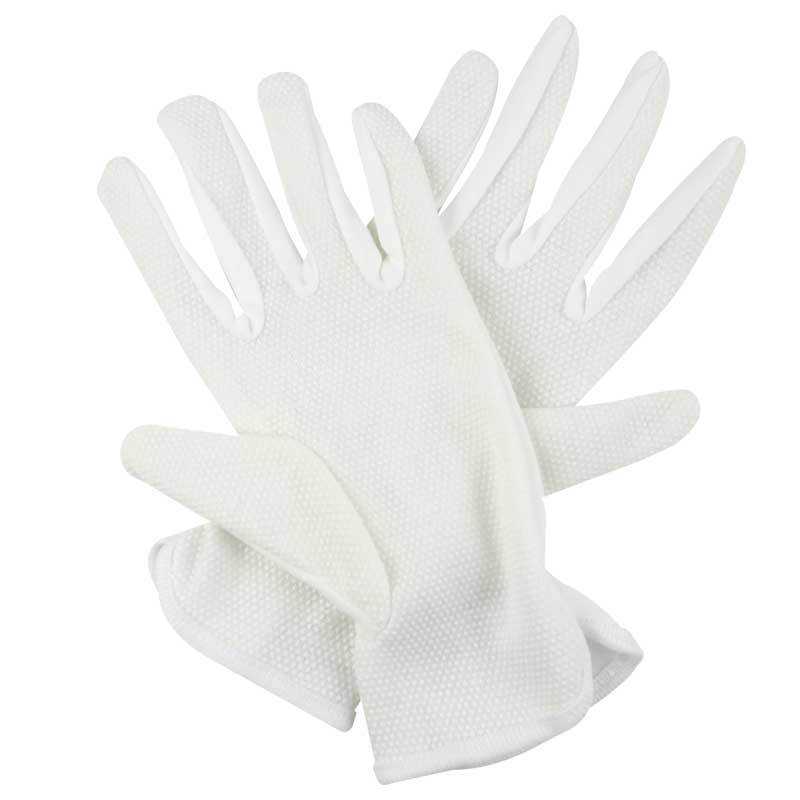 汉盾 HD-GP5509 纯棉30g 点塑防滑白色礼仪手套10付/打
