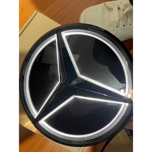 奔驰改装发光灯标LED中网大标A B C E S GLK ML GLCGLE级镜面车标