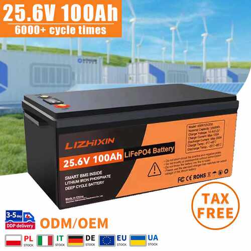 25.6V 24V 100AH 200Ah 280ah 300Ah  Lifepo4 Battery Pack with