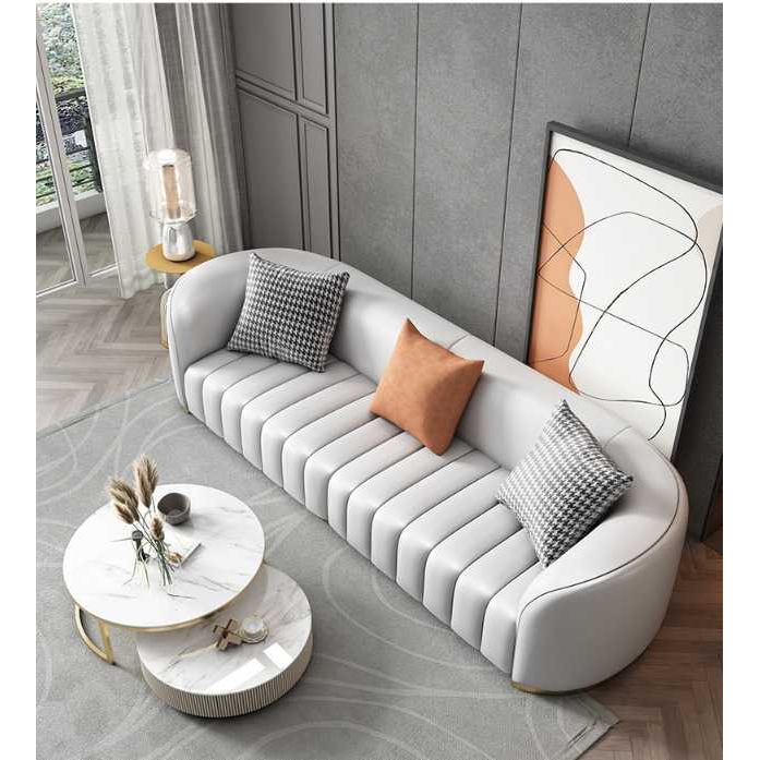 轻奢北欧纳帕真皮沙发后现代简约小户型客厅双三人休闲网红沙发