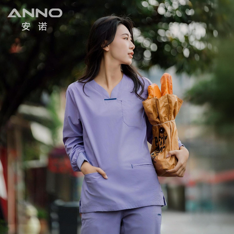 安诺手术服长袖洗手衣医护弹力秋冬制服女医生服护士服牙科手术室