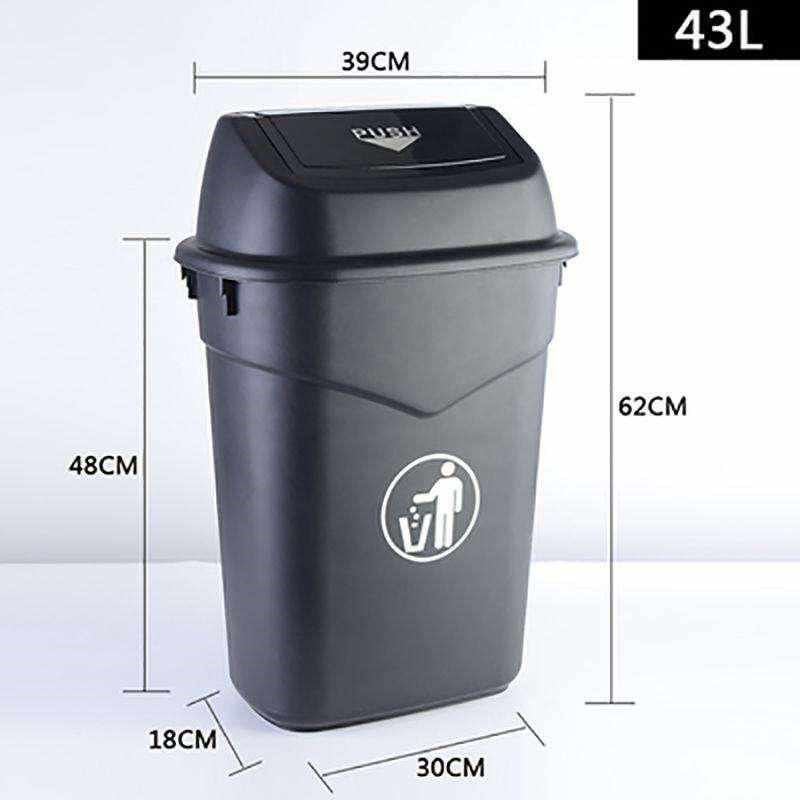 加厚无盖大垃圾桶饭厅家用厨房长方形垃圾K桶大容量商用分类垃圾