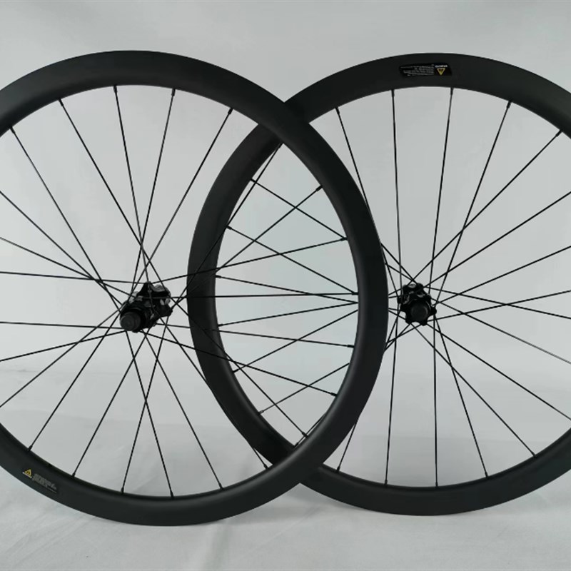 碟刹真空开d口公路自行车碳纤维轮组中锁桶轴45 50 55 mm六钉快拆