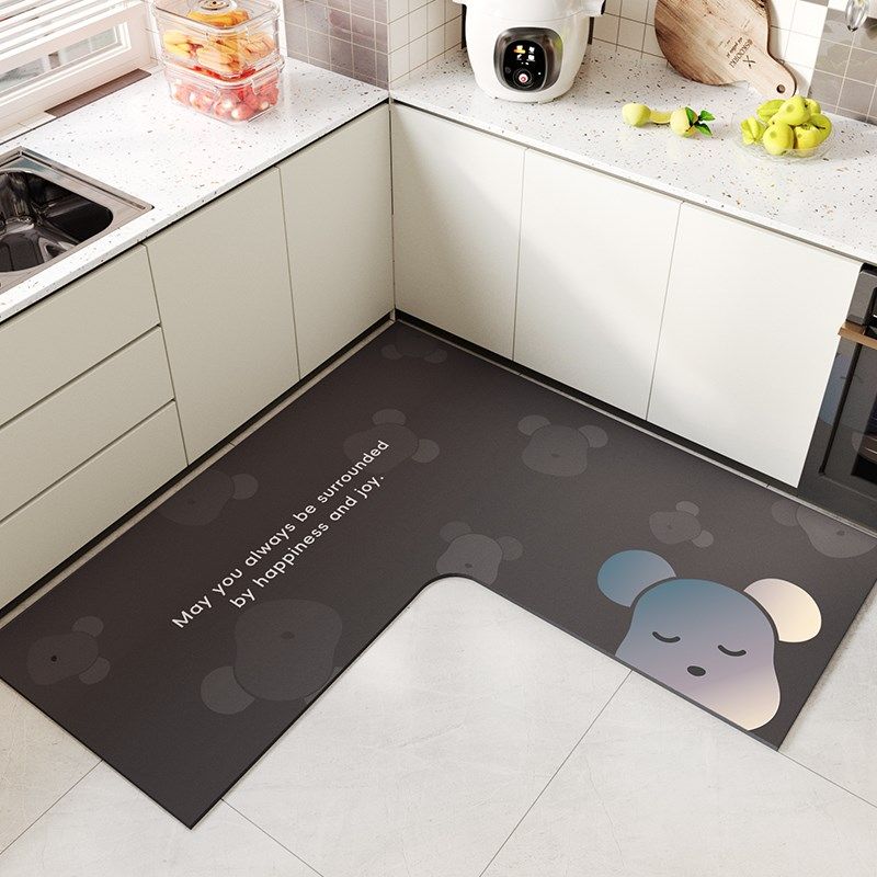 厨房地垫防滑防油可擦免洗脚垫l型吸水垫子防水专用耐脏转角地毯,居家布艺,厨房地垫,淘宝优惠券,粉丝福利购,淘宝优惠卷