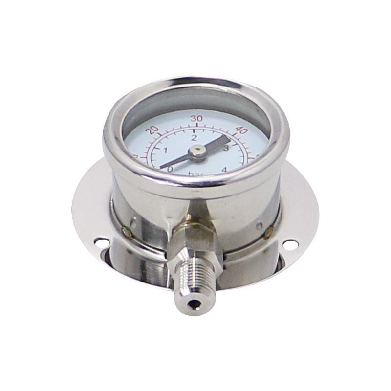 不锈钢压力表Y40BFT 径M向带后边船用压力表