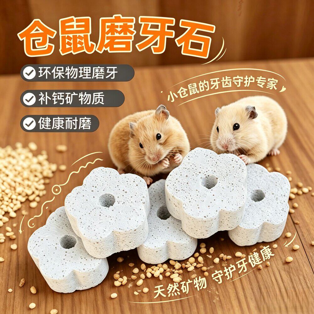 苍鼠大号天然补钙磨牙石仓鼠火山岩龙猫兔子小宠用品荷兰猪专用