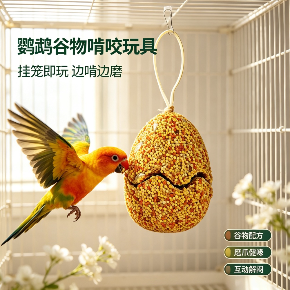 宠帮仕鹦鹉磨喙啃咬玩具