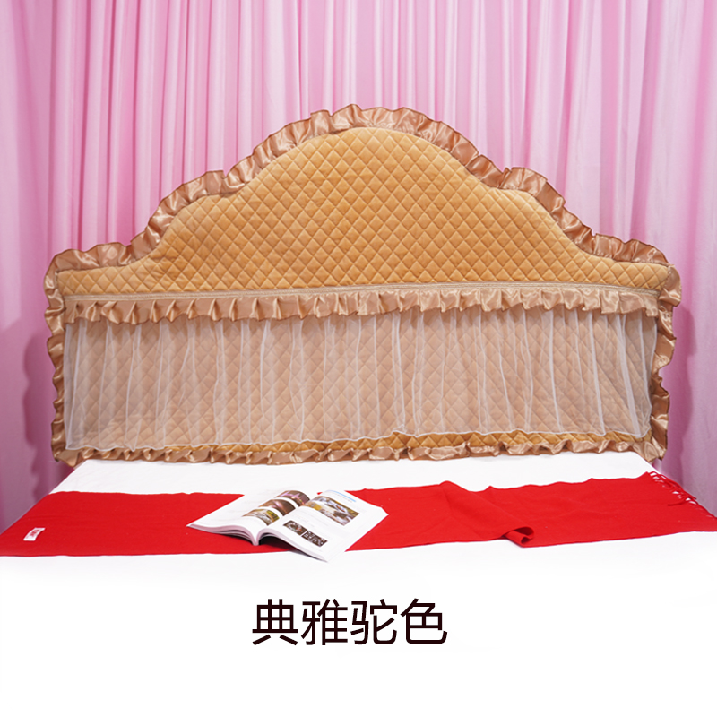 定制床头套罩靠垫软包欧式弧形半圆形床头床头罩可拆洗Z全包防尘