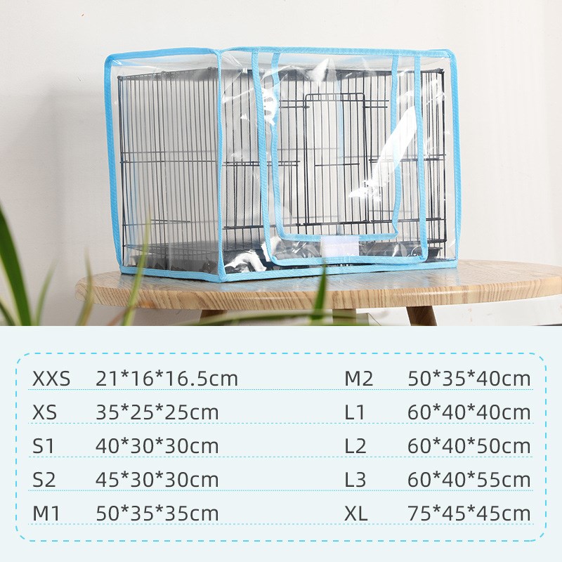 宠物笼子罩子防水防风挡风布防y尘保暖狗猫兔笼透明胶套子外罩蚊