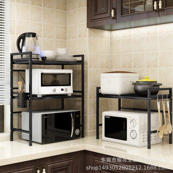 可伸缩厨房微波炉架子烤箱收纳家用双层台面桌面电饭锅橱柜置物架,厨房/烹饪用具,微波炉置物架,淘宝优惠券,粉丝福利购,淘宝优惠卷