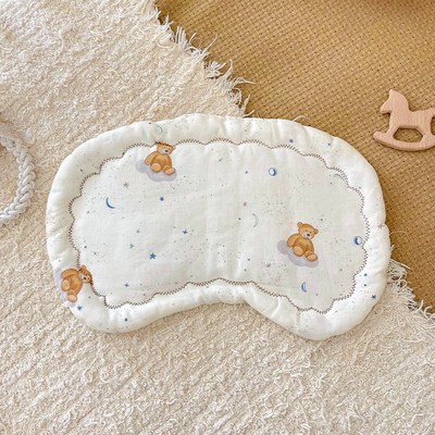 婴儿枕云枕新生儿型纯棉透气止吐0 - 6个月婴儿枕垫打嗝毛巾
