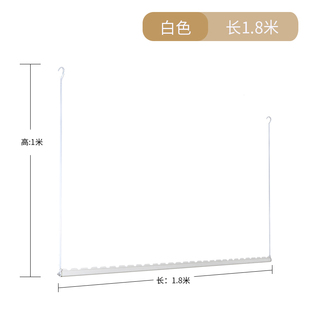 阳台晾衣杆折叠晒被子神器家用晒床单免打孔挂衣杆晾衣架一根杆