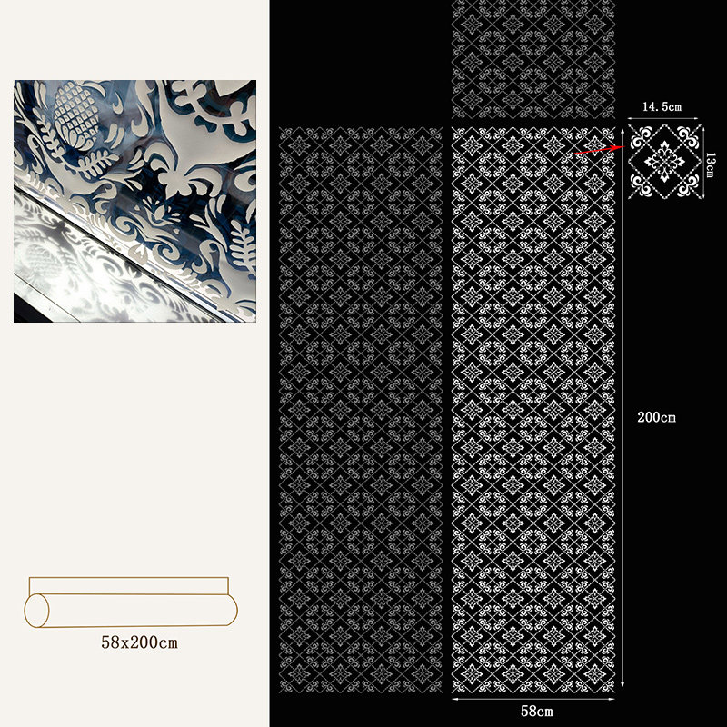 《白露》法式玻璃贴纸卧室复古窗花静电贴膜防走光免胶设计感窗贴