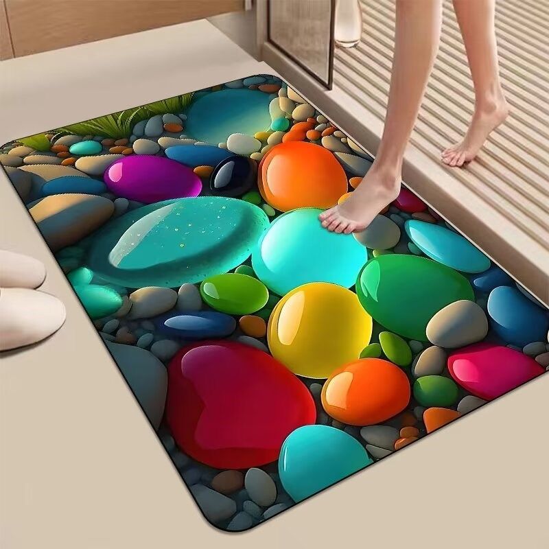硅藻泥浴室地垫洗手间厕所卫生间门口吸水防滑脚垫子进门家用地毯,居家布艺,入户地垫,淘宝优惠券,粉丝福利购,淘宝优惠卷