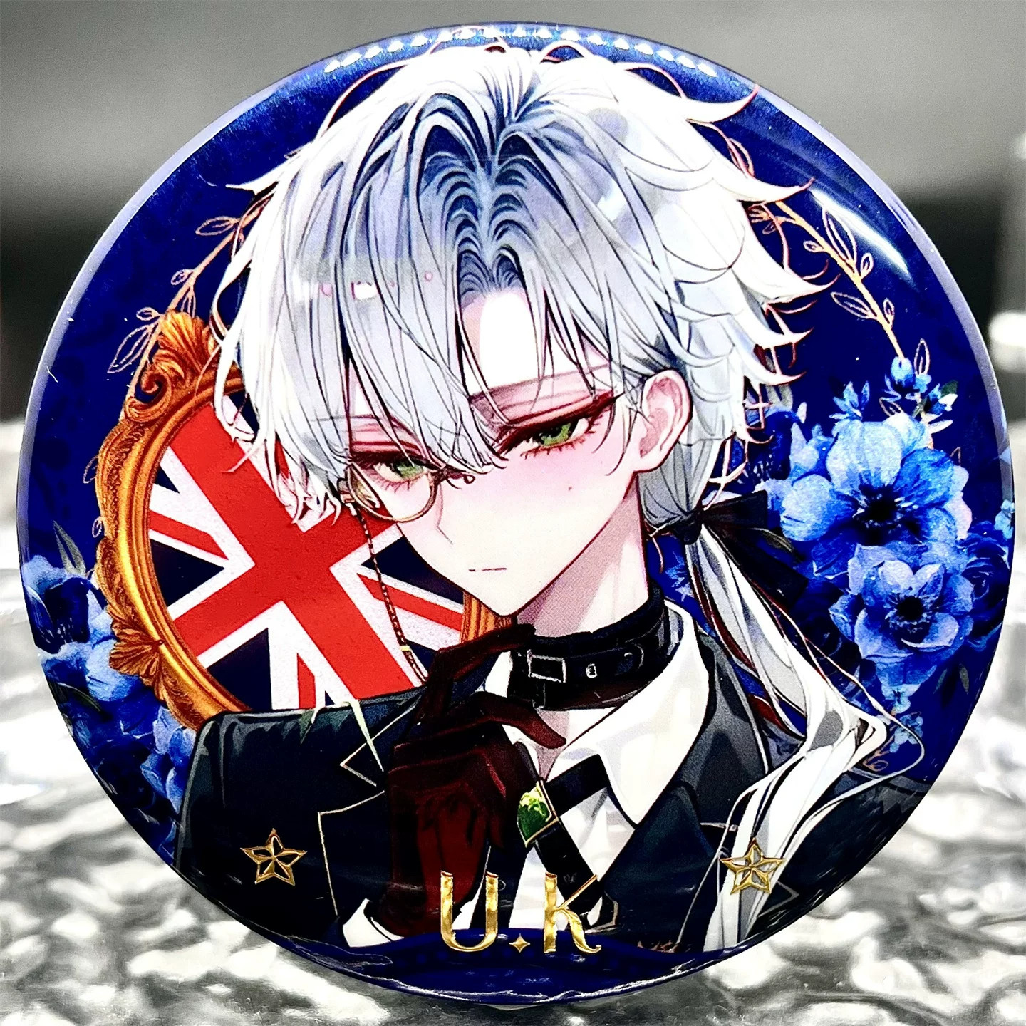 国拟CH五常周边谷子瓷爹同人美瓷哥美利坚法兰西英吉利俄吧唧徽章 - 实物图