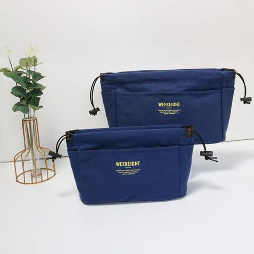 现货简约帆布包实用包中包旅行收纳包便携化妆包妈咪整理包