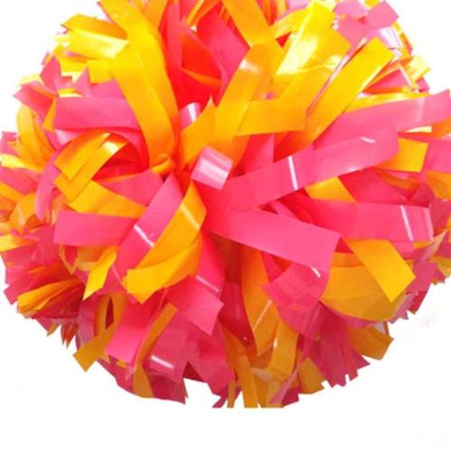 塑料亚光双头啦啦操专业比赛花球4寸彩球手花拉拉球舞蹈表演球