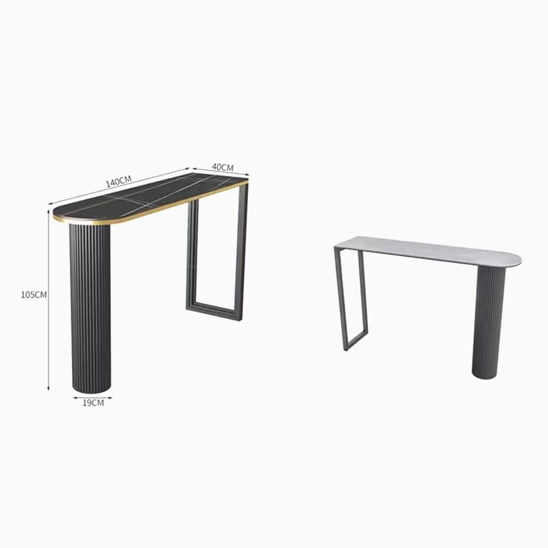 轻奢岩板吧台桌开l放式厨房中岛台餐桌客厅靠墙北欧大理石高脚桌