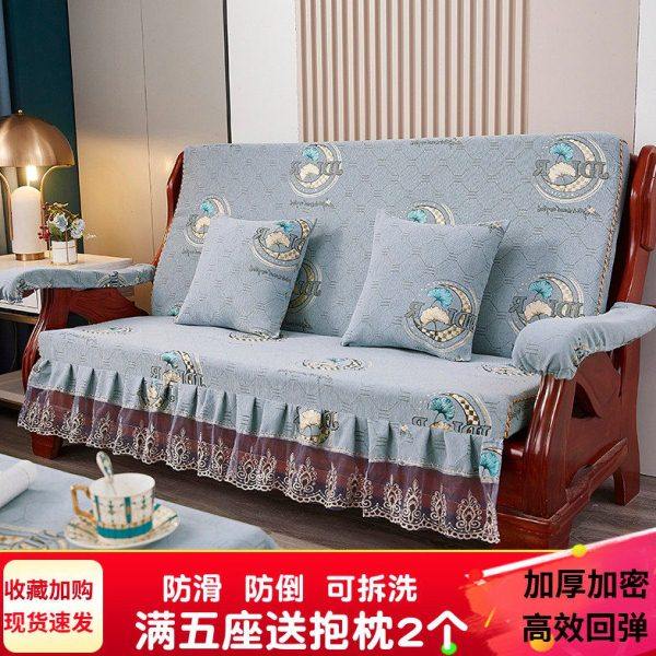 实木红木沙发垫带靠背连体式加厚海绵垫四季中式木质春秋椅垫防滑