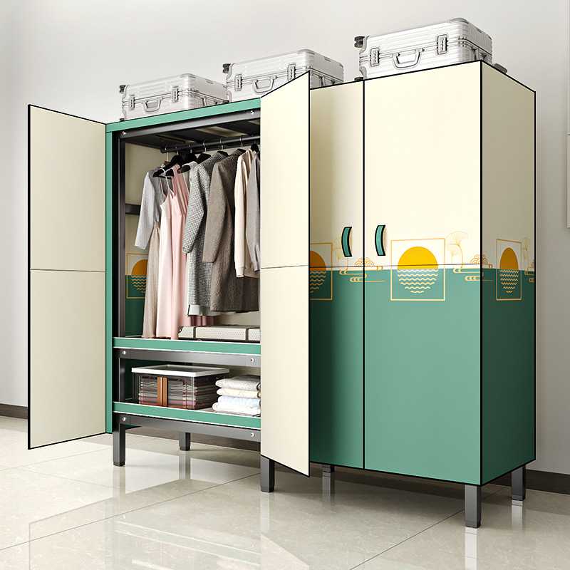 开门屋结实用儿童衣柜衣柜免家用出租安装卧室折叠门式出租房室家