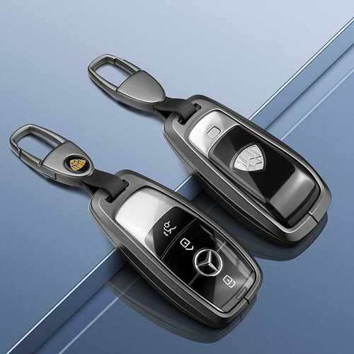 适用奔驰G63/S65/E63/C63钥匙套glc/gle/gls迈巴赫汽车高档包壳扣