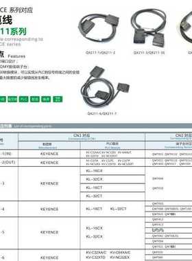 QX211-8PS-1000 基恩士PNP屏蔽缆线 对应CN1 PCL模块 CN2端子台侧