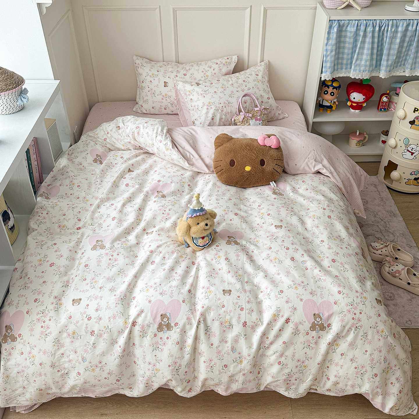 小碎花纯棉床上四件套少女心全棉床单被套学生宿舍三件套家用套件,电子元器件市场,其它元器件,淘宝优惠券,粉丝福利购,淘宝优惠卷