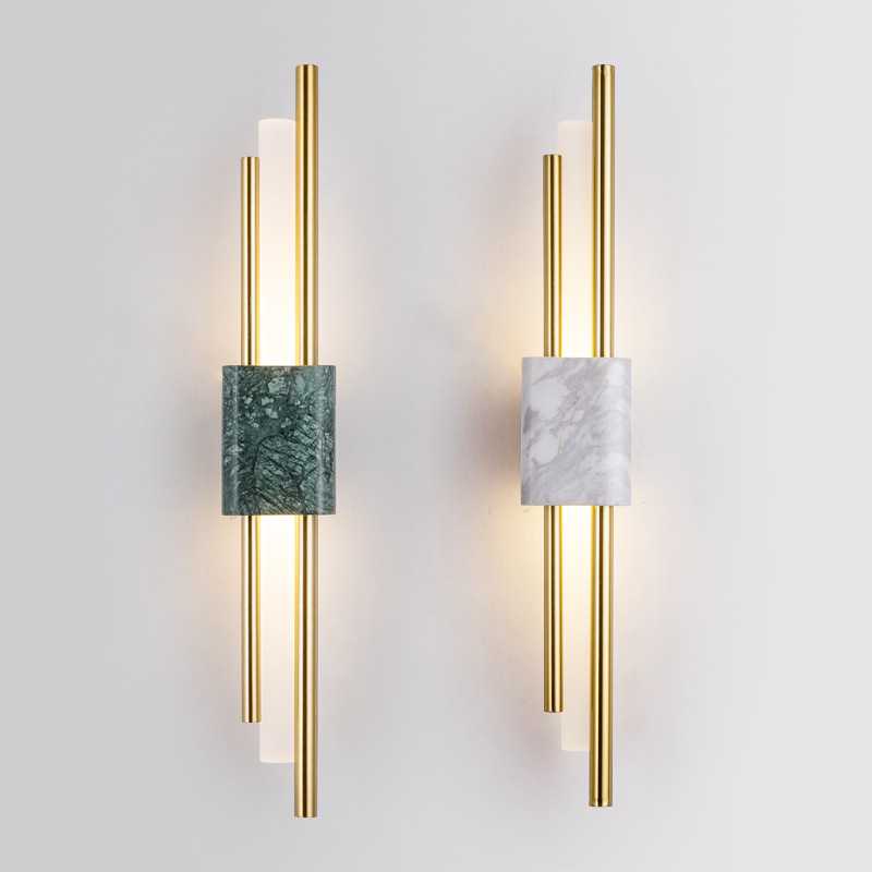 现代轻奢大理石壁灯 led客厅背景墙过道创意楼梯卧室床头简约灯具