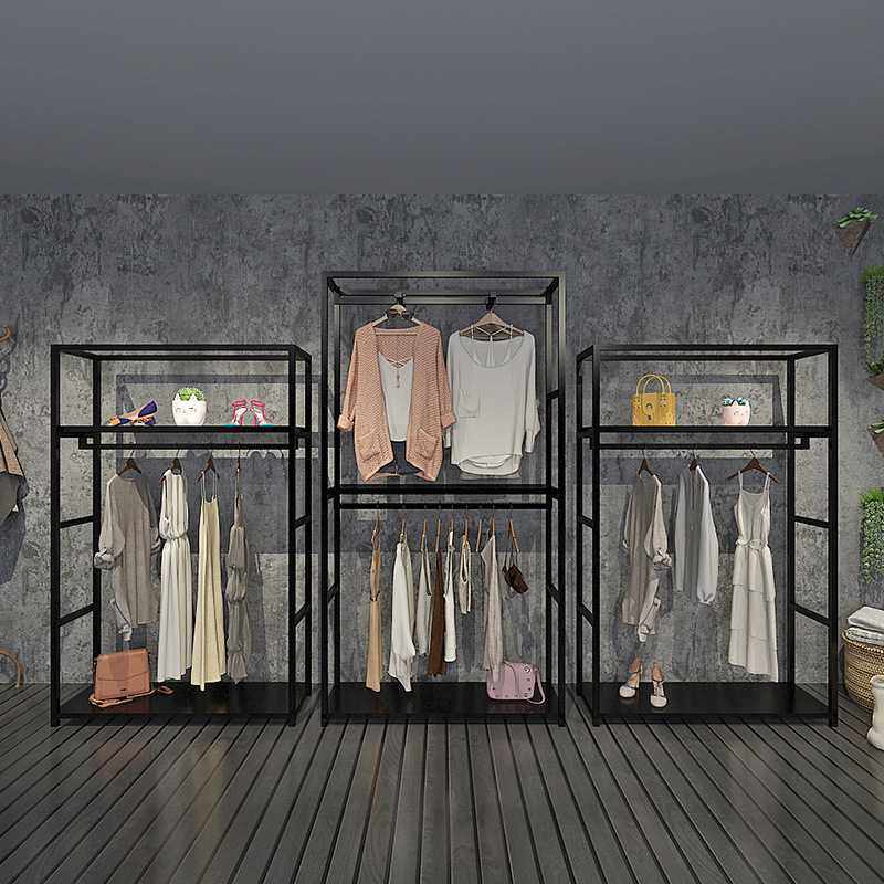 简约铁艺服装店展示架衣架 现代商场置地式女装店衣帽架货架,电子元器件市场,其它元器件,淘宝优惠券,粉丝福利购,淘宝优惠卷