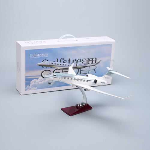 带灯湾流G650ER仿真客机飞机模型公务机摆件1:50比例Gulfstream