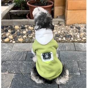 雪纳瑞泰迪博美比熊卫衣宠物猫狗加绒加厚棉服卫衣外套狗狗衣服