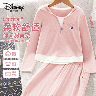 迪士尼女童春装套装薄款2026新款童装春秋款女大童衣服儿童运动服