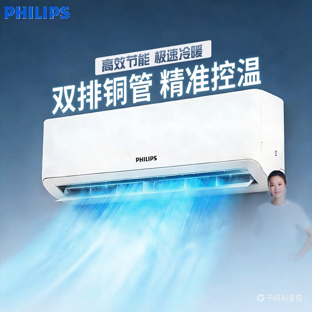 飞利浦纯铜管空调SE1pro1.5匹新一级变频挂机节能省电冷暖智能ECO