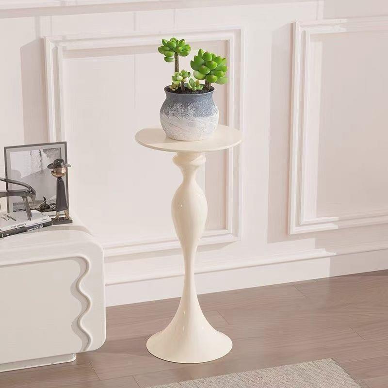 奶油北欧铁艺边茶几沙发小户型客厅圆形阳台创意床头简约边桌现代