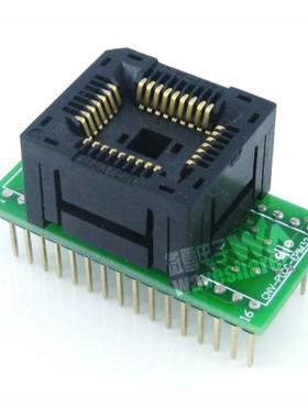 PLCC32转DIP32编程座引脚间距1.27mm测试座IC120-0324-009带板