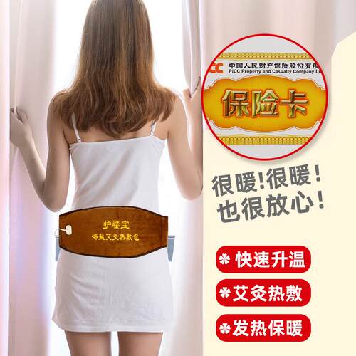 电加热控温热敷海盐护腰宝艾灸宝暖go大粗海盐袋布艺艾绒温灸腰肌