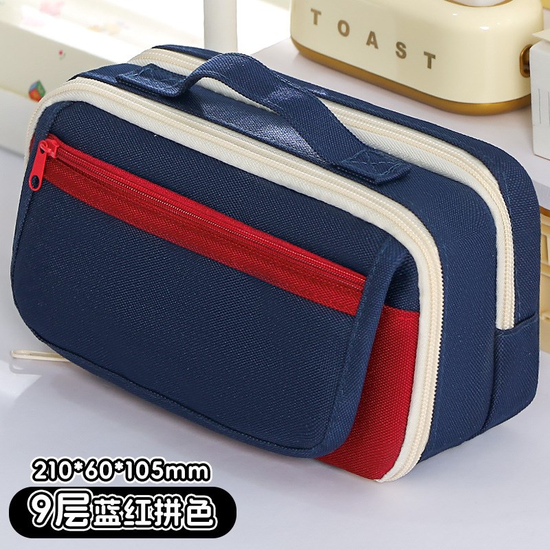 初中女生铅d笔袋2025新高中男生大容量简单对比色文具袋铅笔收纳