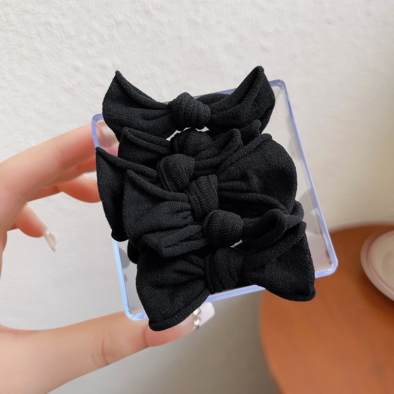 黑色头绳女生扎头高级感发圈20A23新款高端绑头发发绳简约气质皮