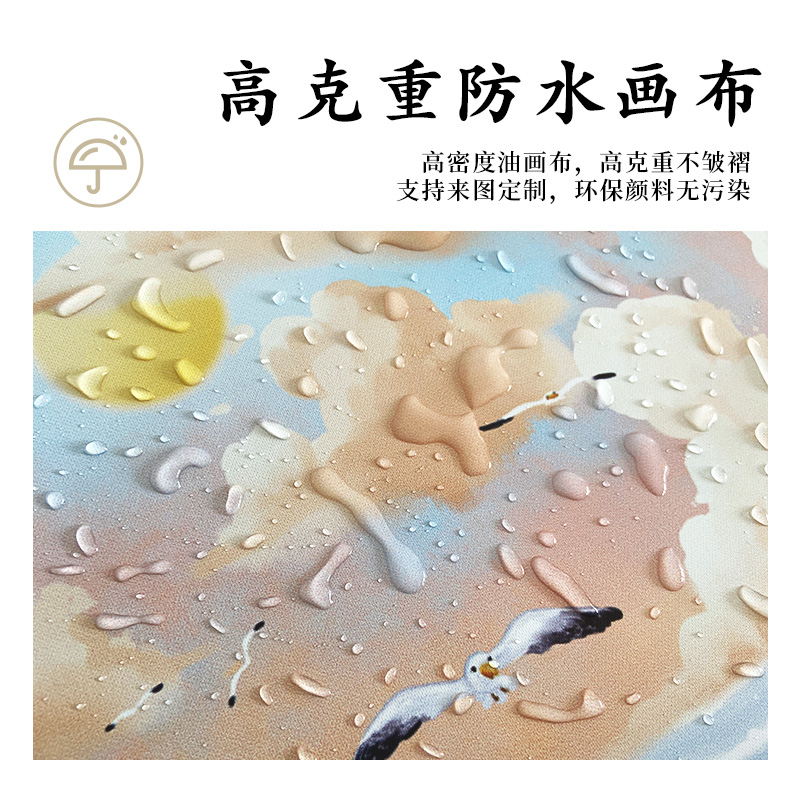 现代简约挂画布艺沙发背景墙走廊过道北欧装饰画电表箱遮丑画图片
