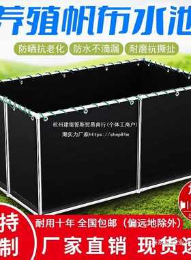 蓄水池水袋带养鱼池养殖水箱加厚刮布帆布鱼池刀塑料黑色支架其他