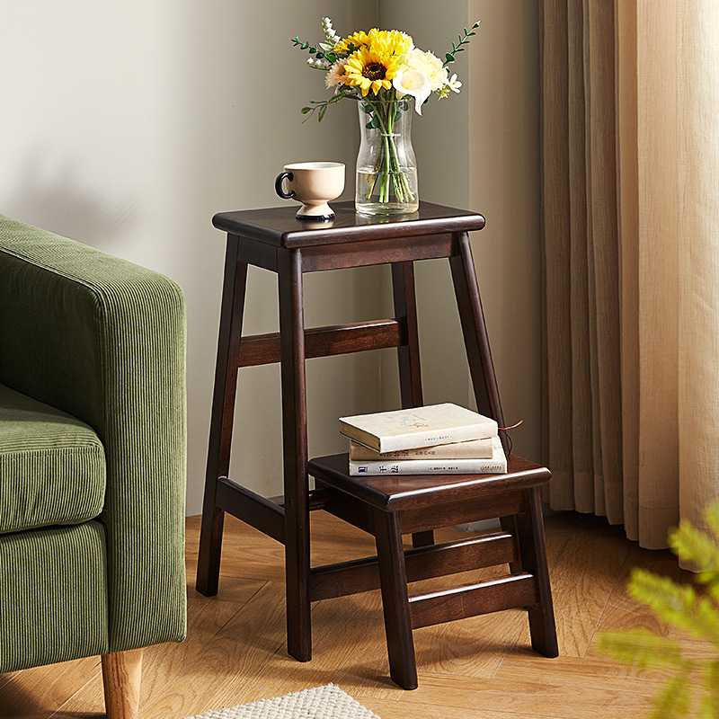 纯实木家用梯凳可折叠人字梯台阶两用室内厨房登高小梯子儿童新品