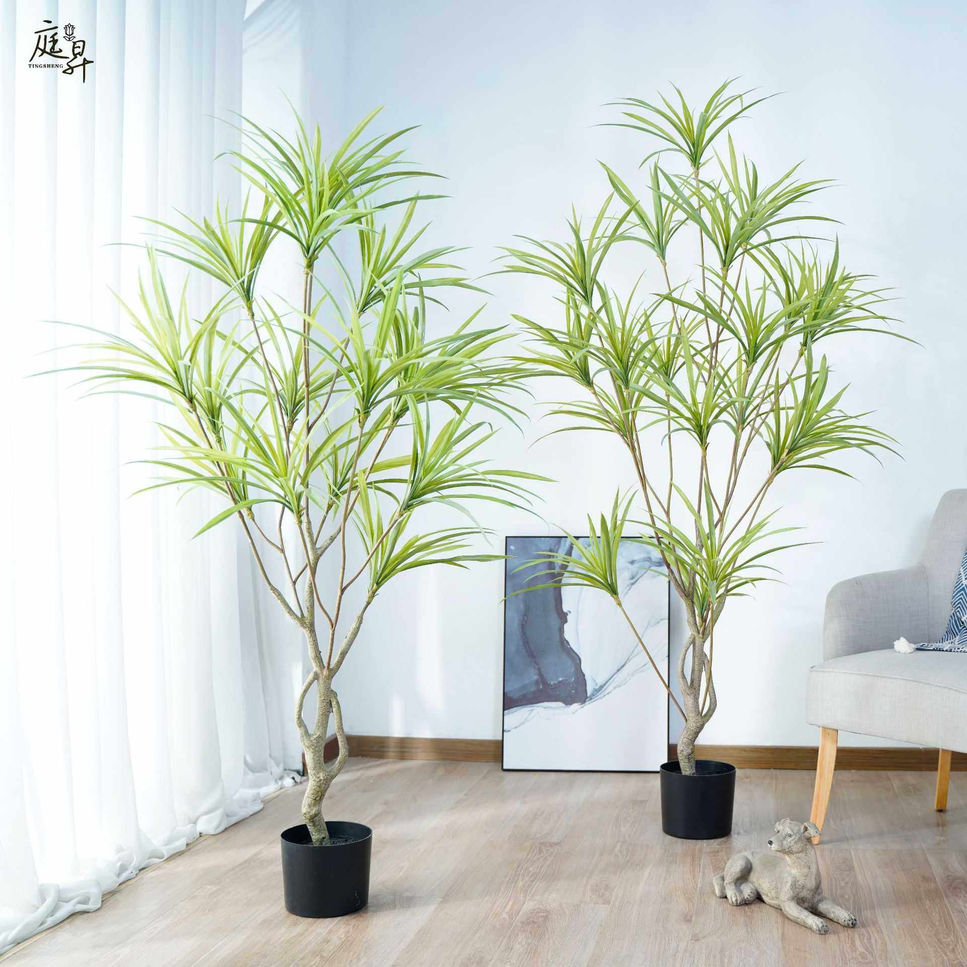 仿真植物 龙血树 北欧落地绿植摆件园林造景树盆景室内装饰盆栽树