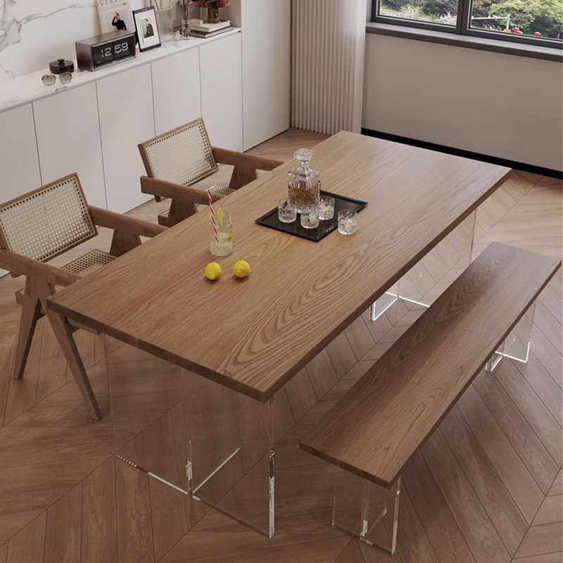 原木风餐桌透明亚克力脚白蜡木桌面悬浮家用客厅多人吃饭实木桌子,农机/农具/农膜,其它农用工具,淘宝优惠券,粉丝福利购,淘宝优惠卷