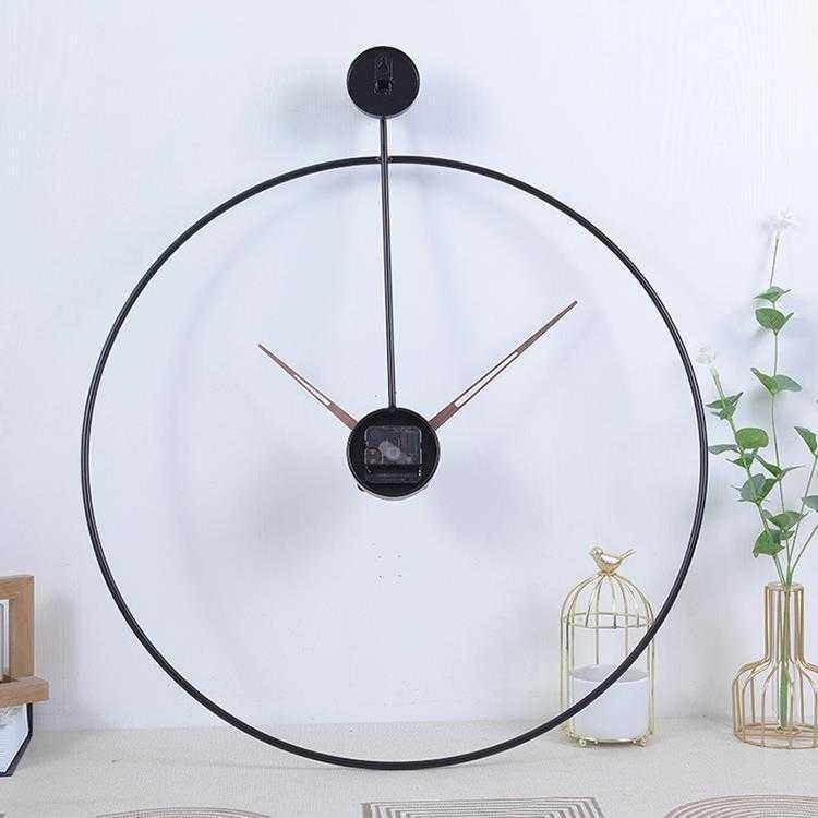 美式简约现代艺术奢华挂钟客厅大气铁艺时钟卧室超静音装饰壁挂钟