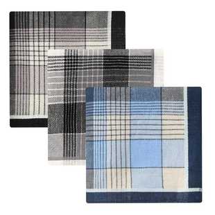 Cotton Handkerchiefs For Men 3 6 pack Plaid Pocket Squares