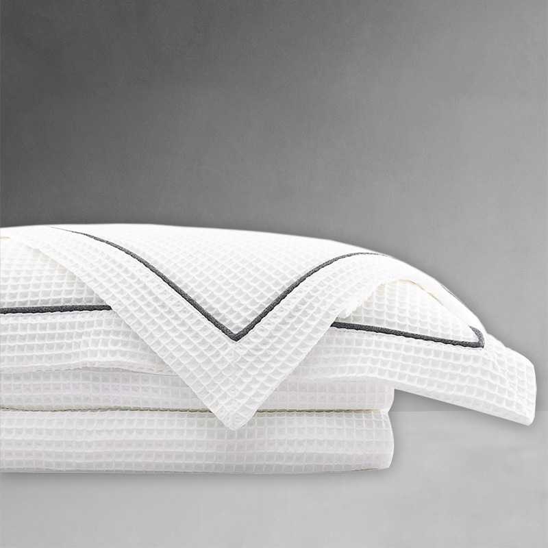 床品四件套售楼处样板房软装家具馆陈列摆场装饰床品套件白色灰色